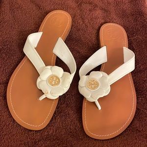 Almost new tory burch sandals little mark on the top i added pictures